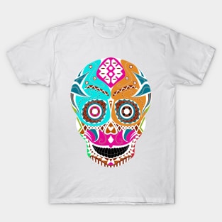 kawaii mexican skull in ecopop catrina of the death smile art T-Shirt